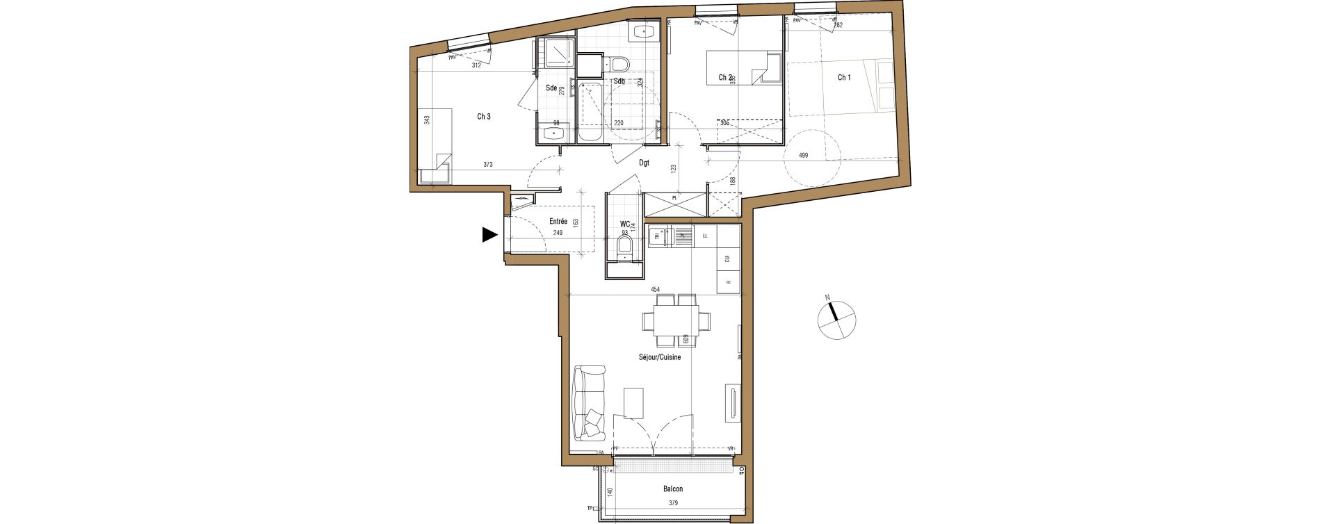 Appartement T4 de 84,47 m2 &agrave; Aubervilliers Landy