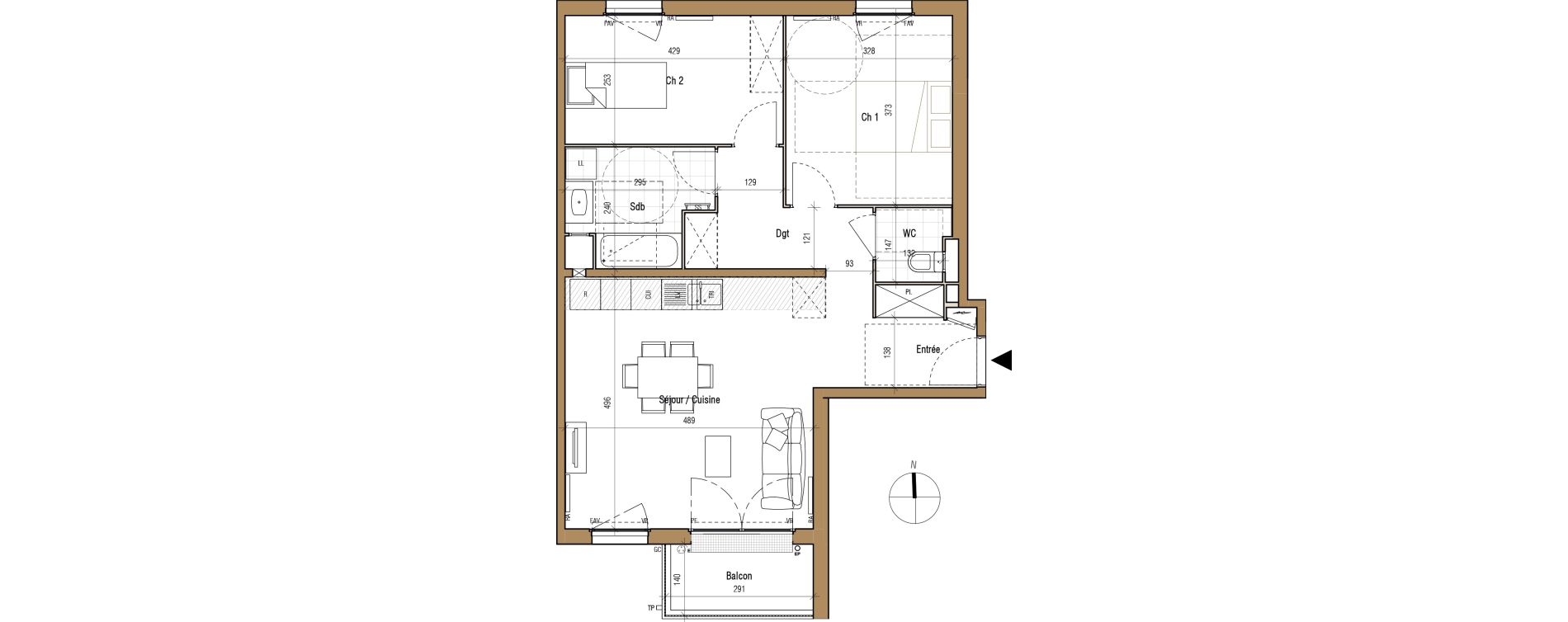 Appartement T3 de 67,60 m2 &agrave; Aubervilliers Landy