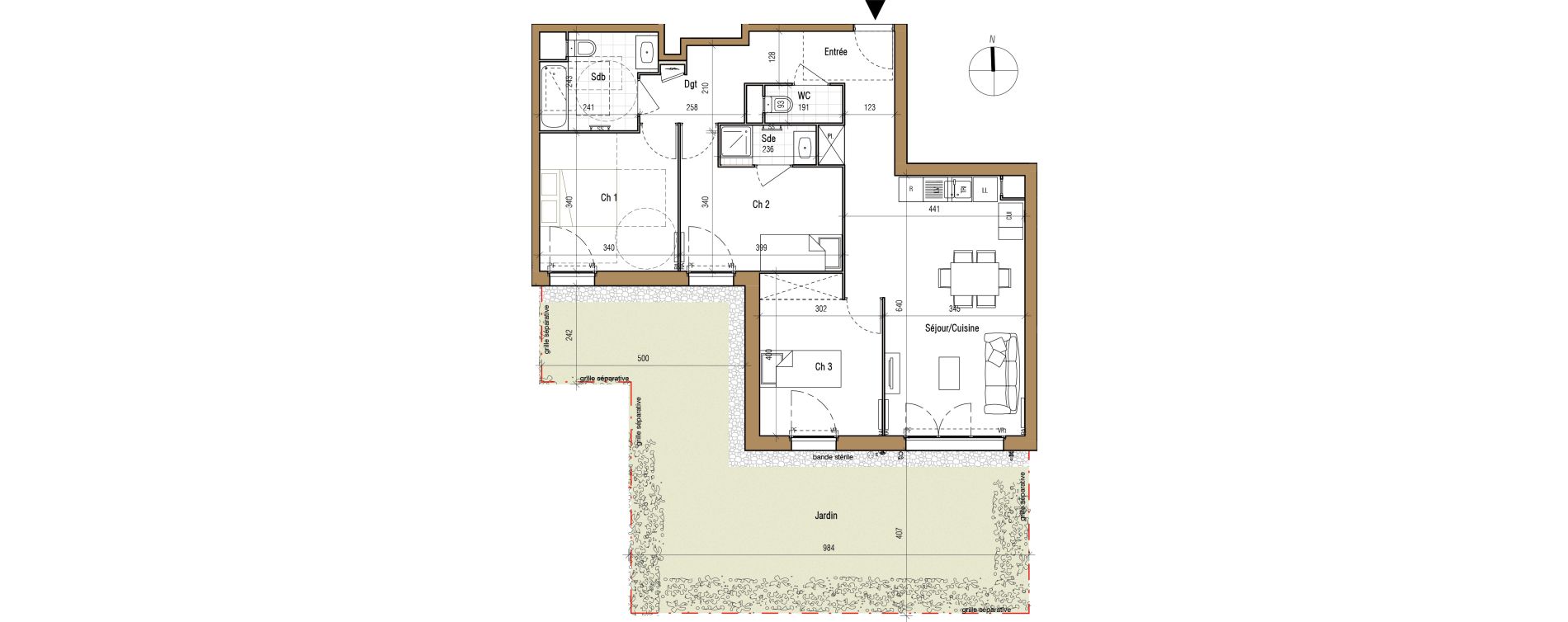 Appartement T4 de 81,22 m2 &agrave; Aubervilliers Landy