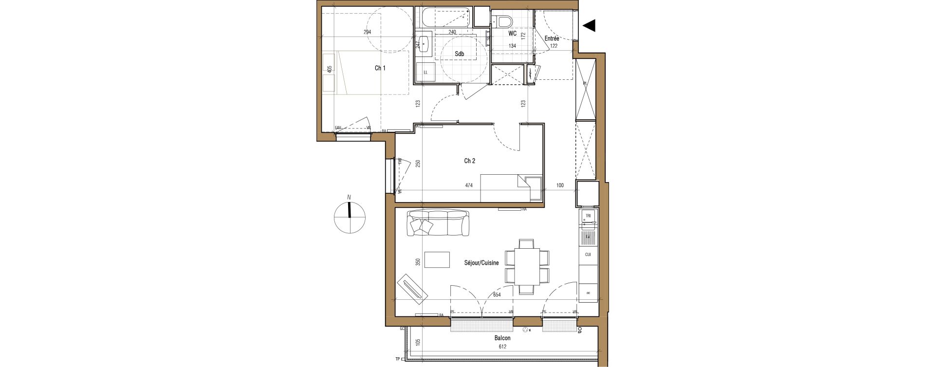Appartement T3 de 69,58 m2 &agrave; Aubervilliers Landy