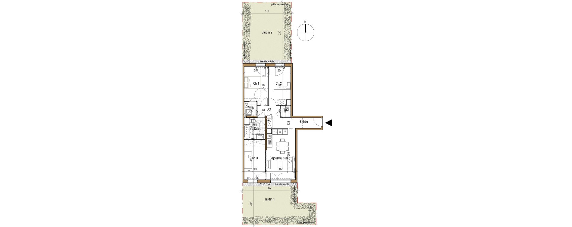 Appartement T4 de 77,82 m2 &agrave; Aubervilliers Landy
