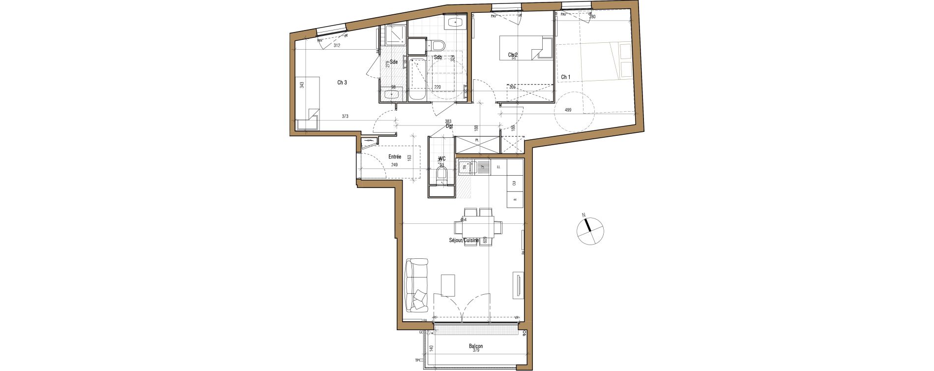Appartement T4 de 84,57 m2 &agrave; Aubervilliers Landy