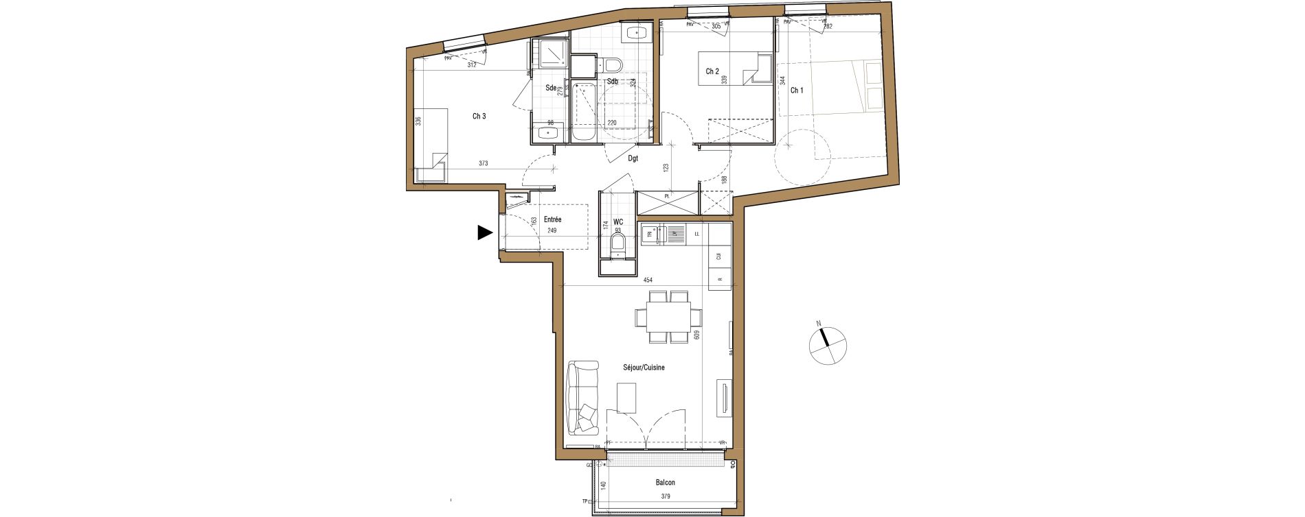 Appartement T4 de 84,49 m2 &agrave; Aubervilliers Landy