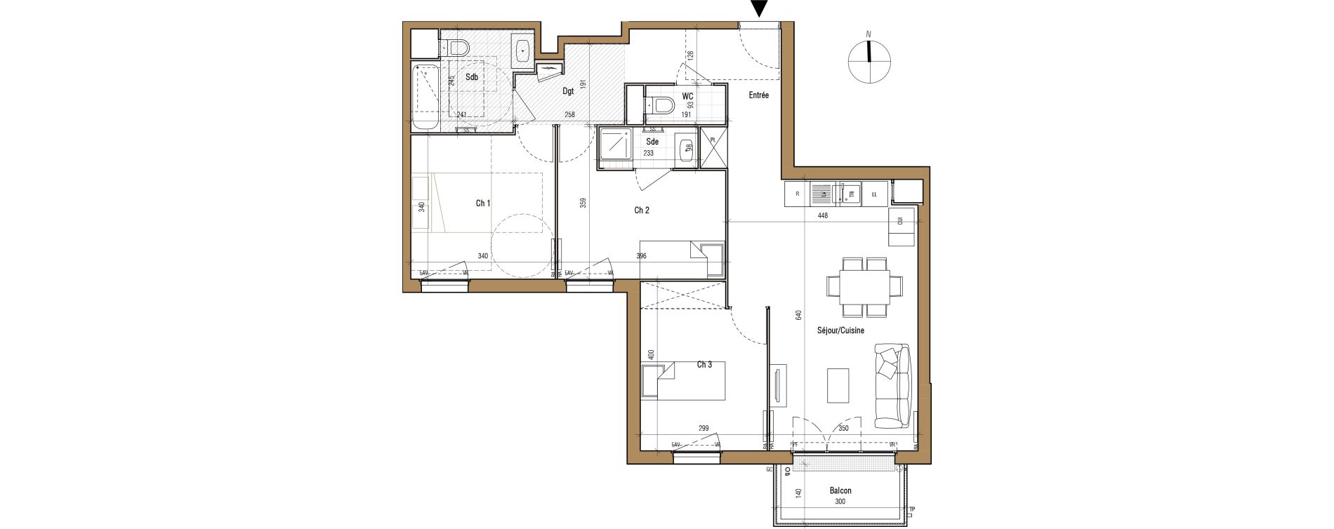 Appartement T4 de 81,44 m2 &agrave; Aubervilliers Landy