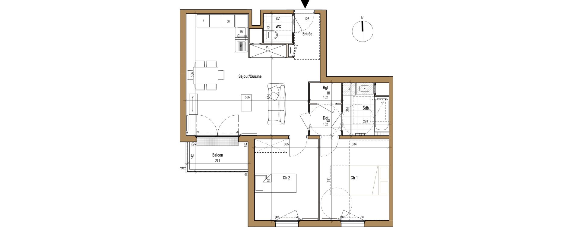 Appartement T3 de 68,73 m2 &agrave; Aubervilliers Landy