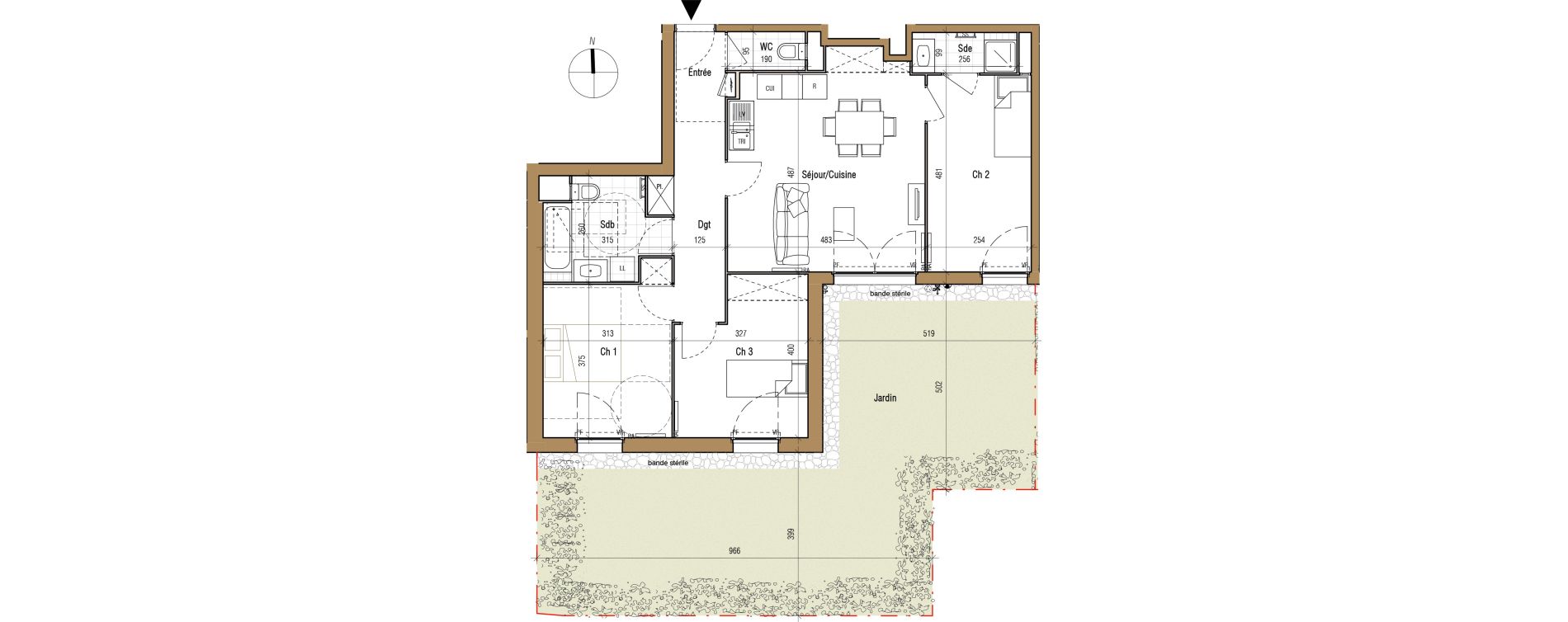 Appartement T4 de 80,82 m2 &agrave; Aubervilliers Landy
