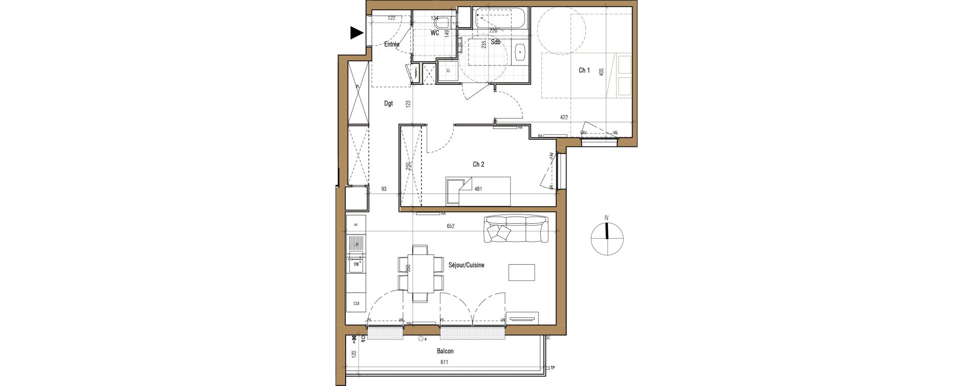 Appartement T3 de 68,80 m2 &agrave; Aubervilliers Landy