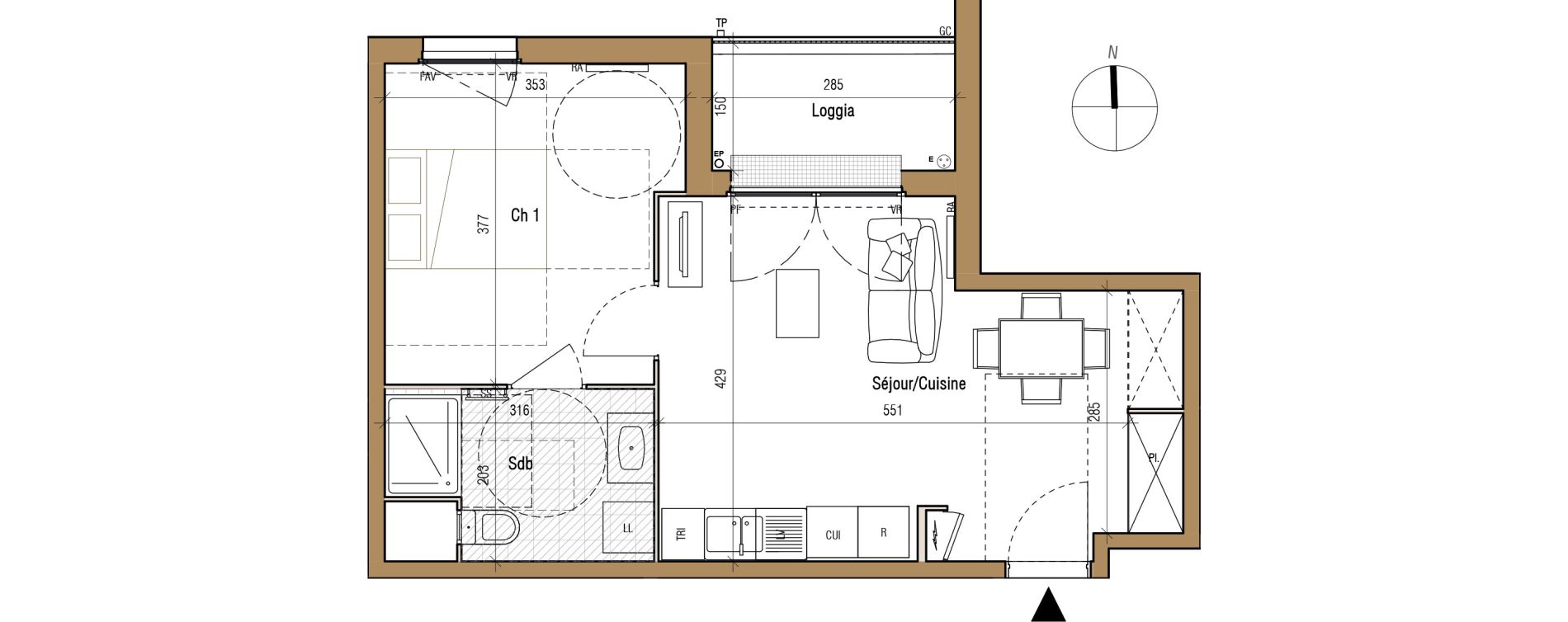 Appartement T2 de 41,02 m2 &agrave; Aubervilliers Landy