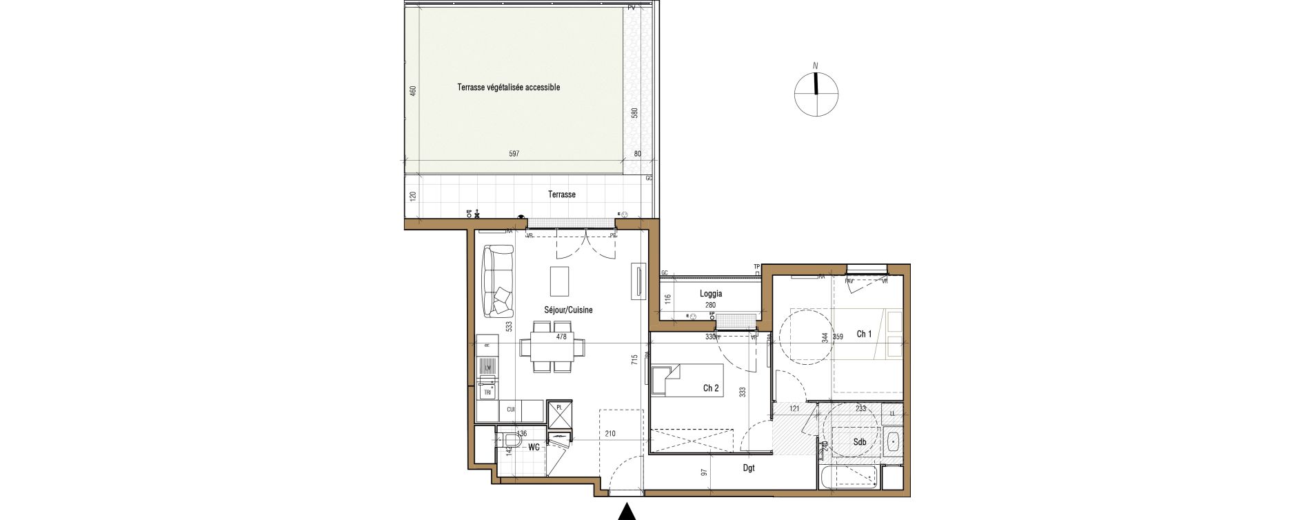 Appartement T3 de 66,31 m2 &agrave; Aubervilliers Landy