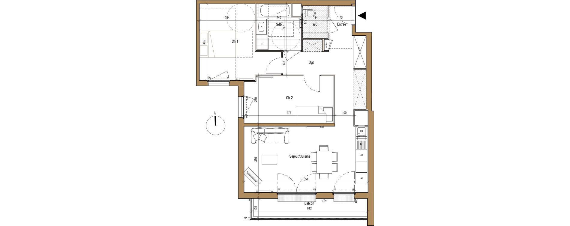 Appartement T3 de 69,58 m2 &agrave; Aubervilliers Landy