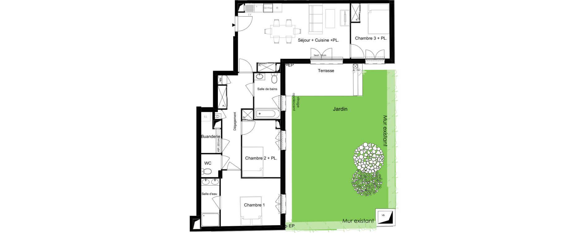 Appartement T4 de 82,73 m2 &agrave; Aubervilliers Landy
