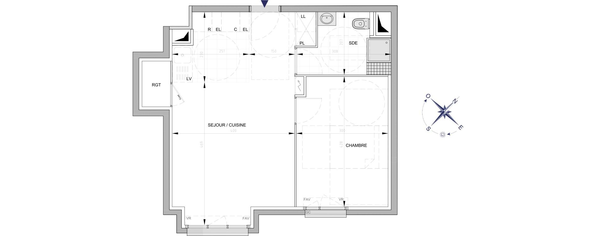 Appartement T2 de 46,01 m2 &agrave; Aubervilliers Fort d'aubervilliers