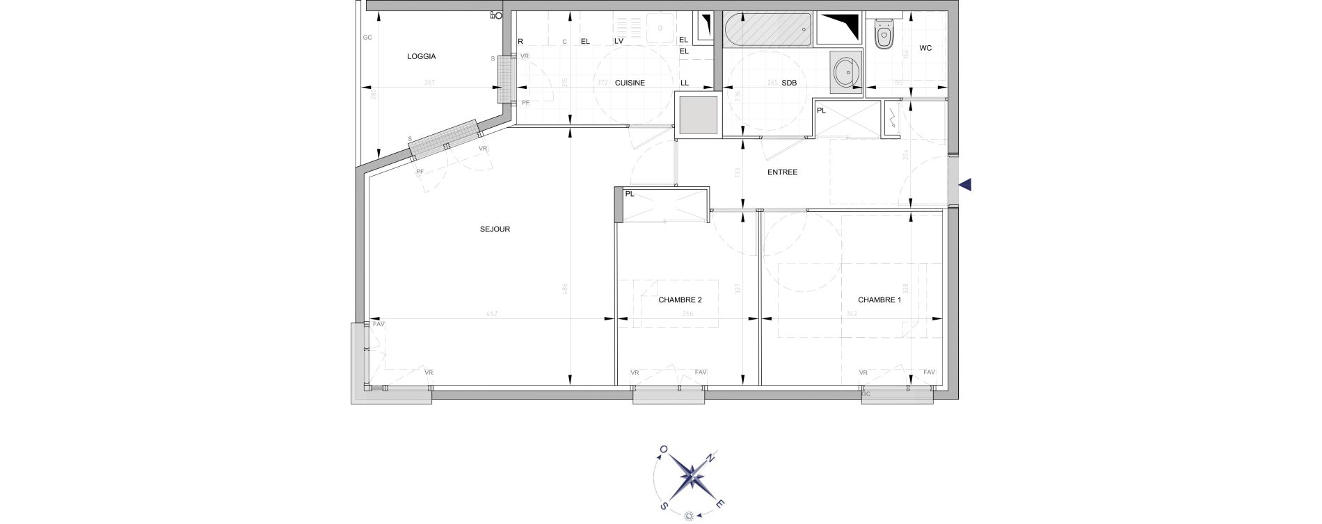 Appartement T3 de 65,84 m2 &agrave; Aubervilliers Fort d'aubervilliers