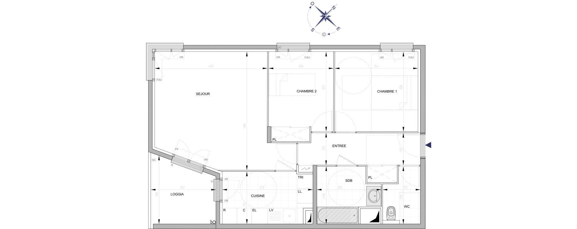 Appartement T3 de 66,52 m2 &agrave; Aubervilliers Fort d'aubervilliers