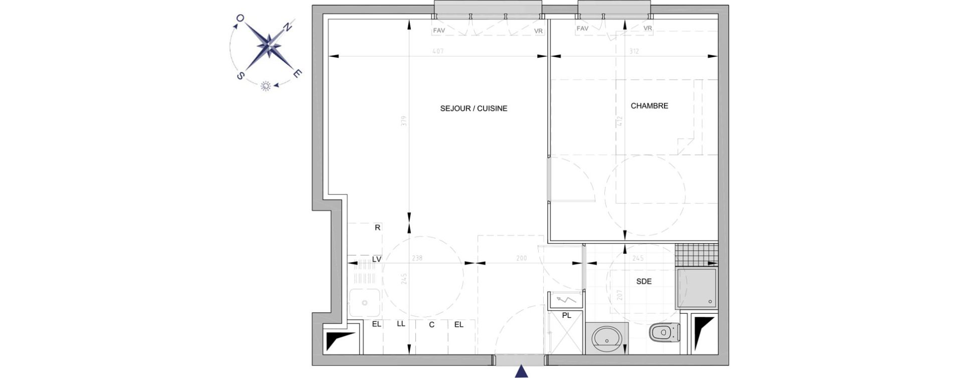 Appartement T2 de 42,76 m2 &agrave; Aubervilliers Fort d'aubervilliers