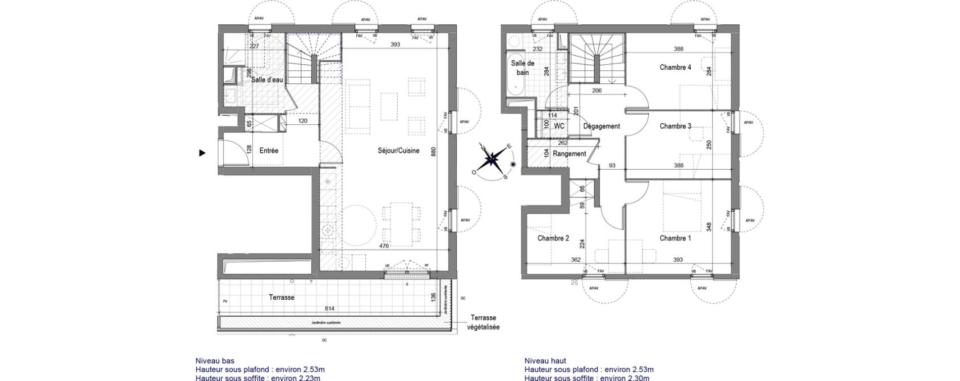 Duplex T5 de 114,36 m2 &agrave; Aubervilliers Fort d'aubervilliers