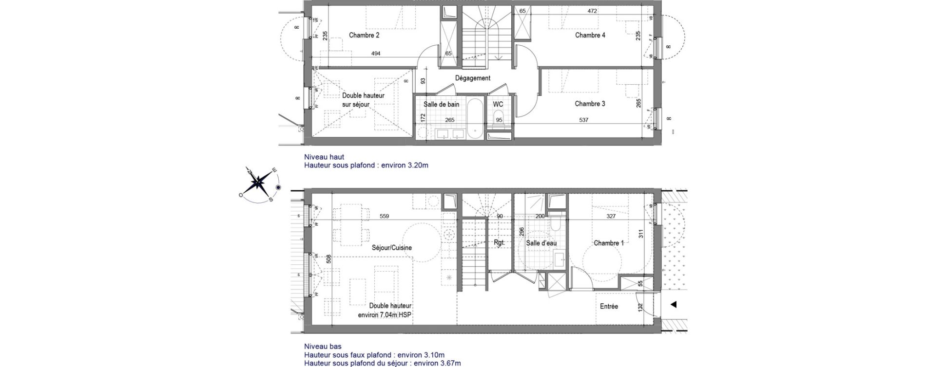 Duplex T5 de 108,83 m2 &agrave; Aubervilliers Fort d'aubervilliers