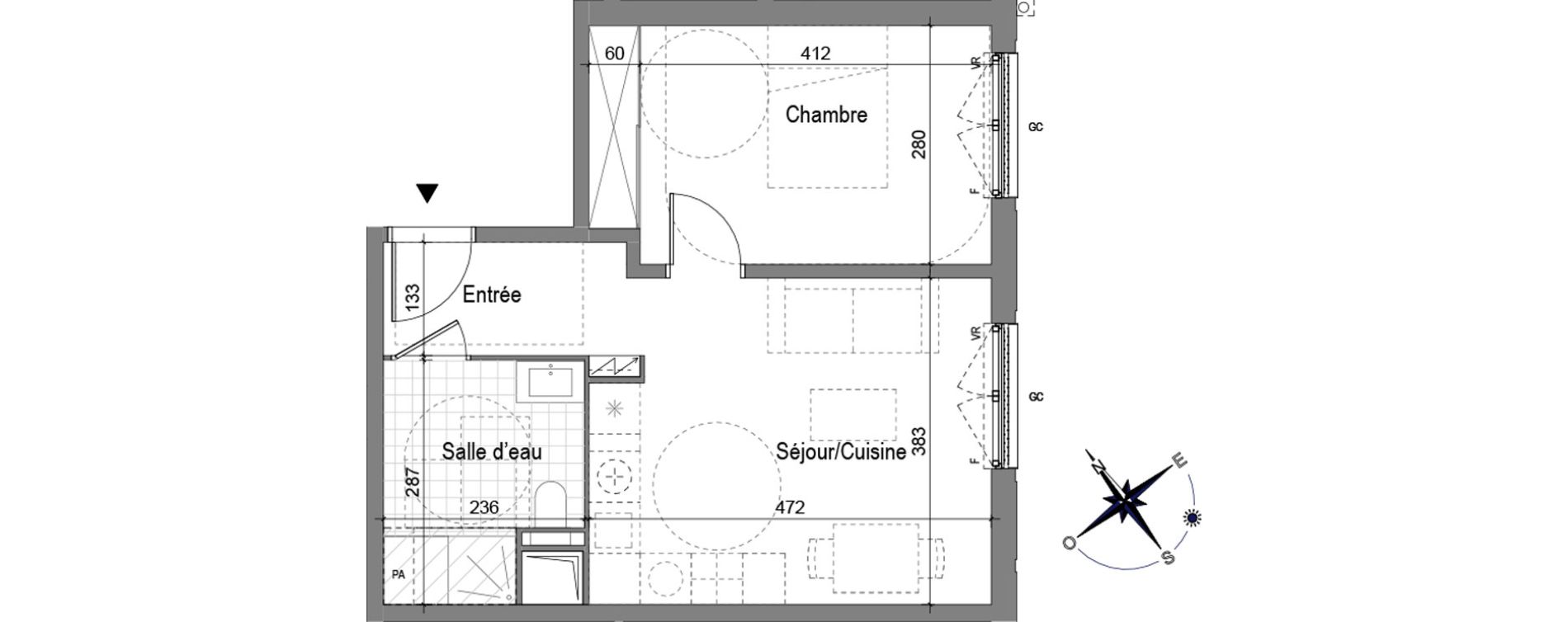 Appartement T2 de 40,40 m2 &agrave; Aubervilliers Fort d'aubervilliers