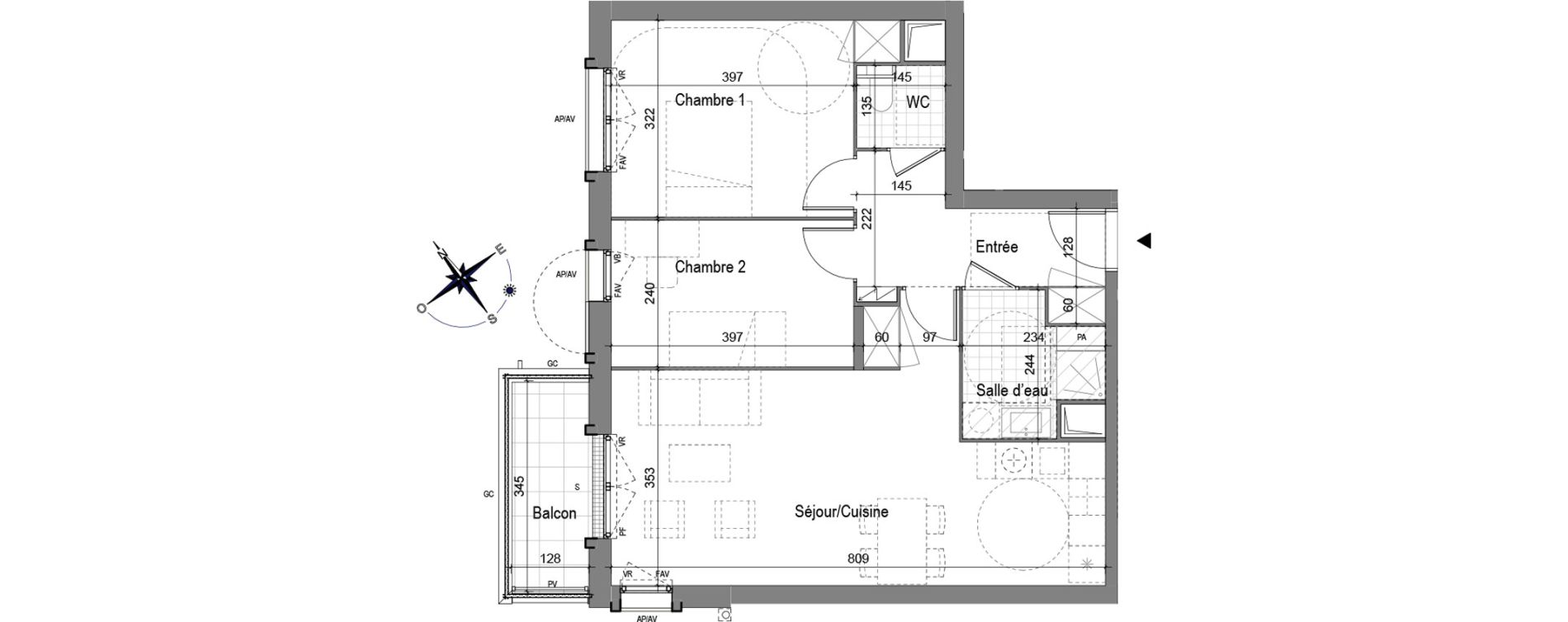 Appartement T3 de 64,02 m2 &agrave; Aubervilliers Fort d'aubervilliers