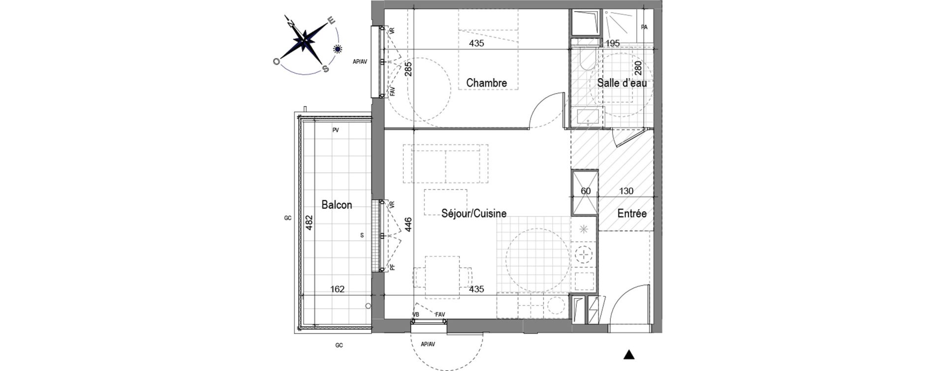 Appartement T2 de 44,81 m2 &agrave; Aubervilliers Fort d'aubervilliers
