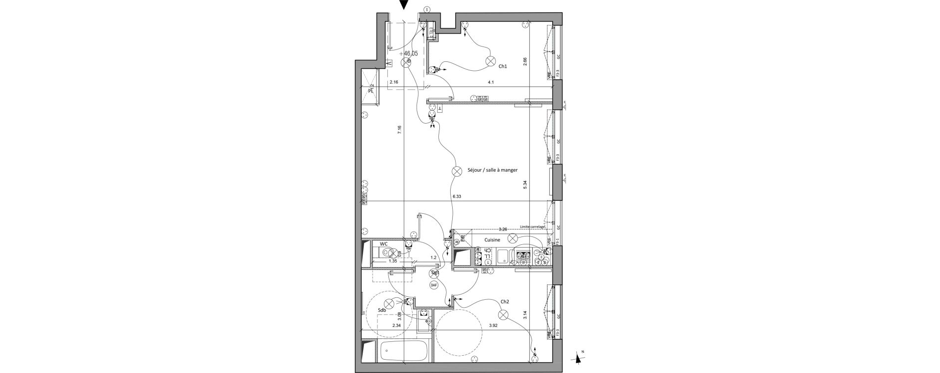 Appartement T3 de 67,40 m2 &agrave; Aubervilliers Paul bert