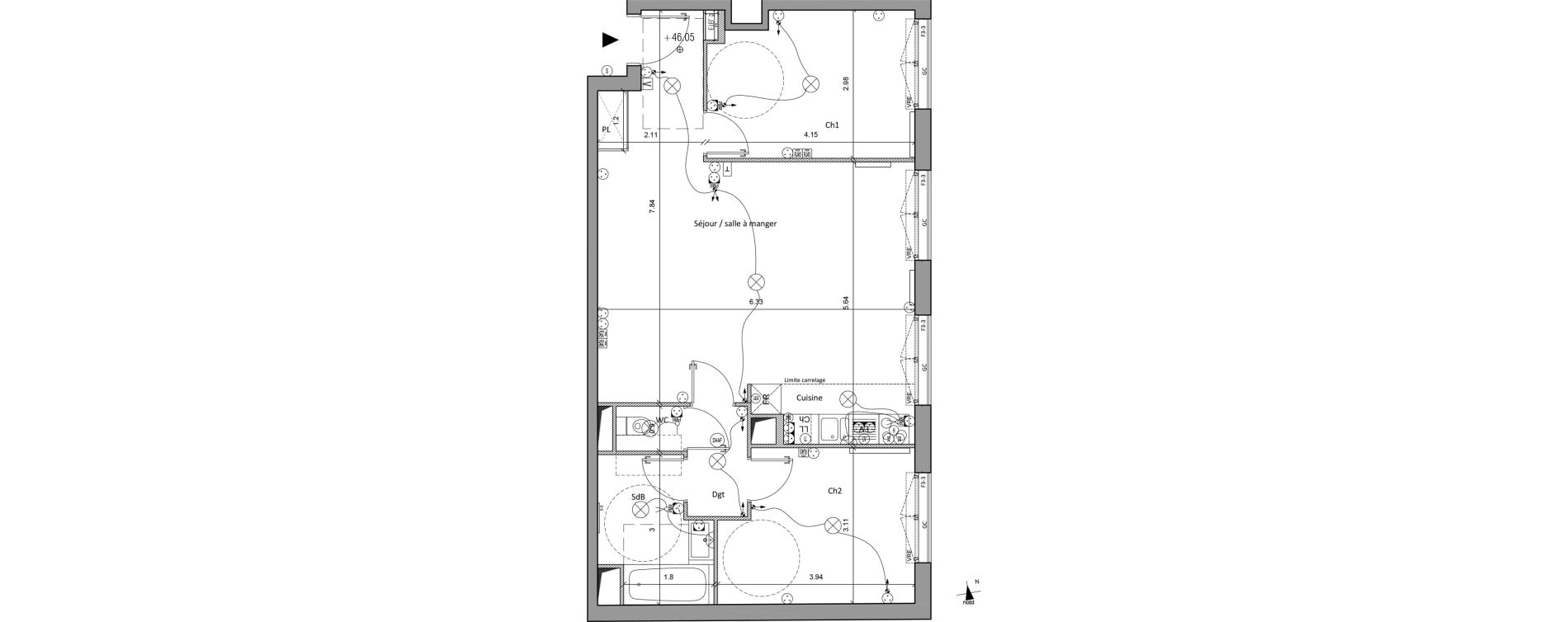 Appartement T3 de 70,40 m2 &agrave; Aubervilliers Paul bert