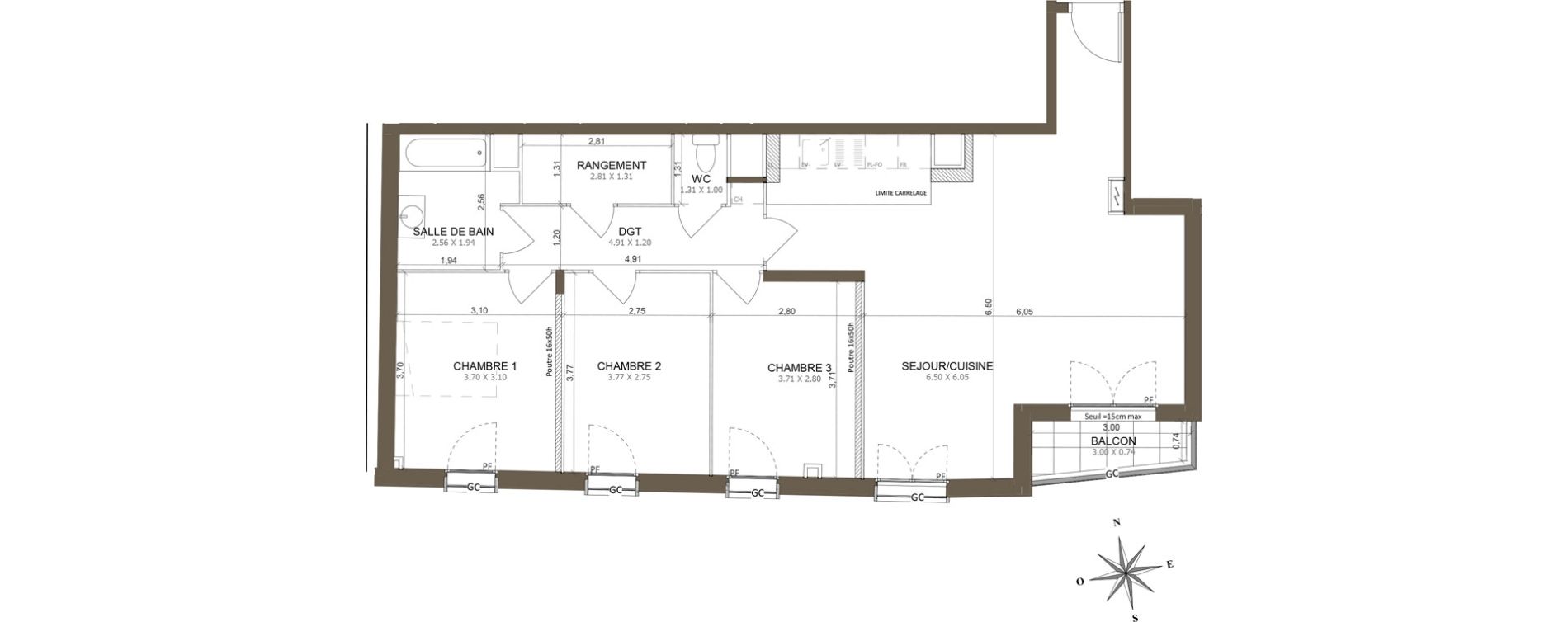 Appartement T4 de 88,74 m2 &agrave; Aubervilliers Centre