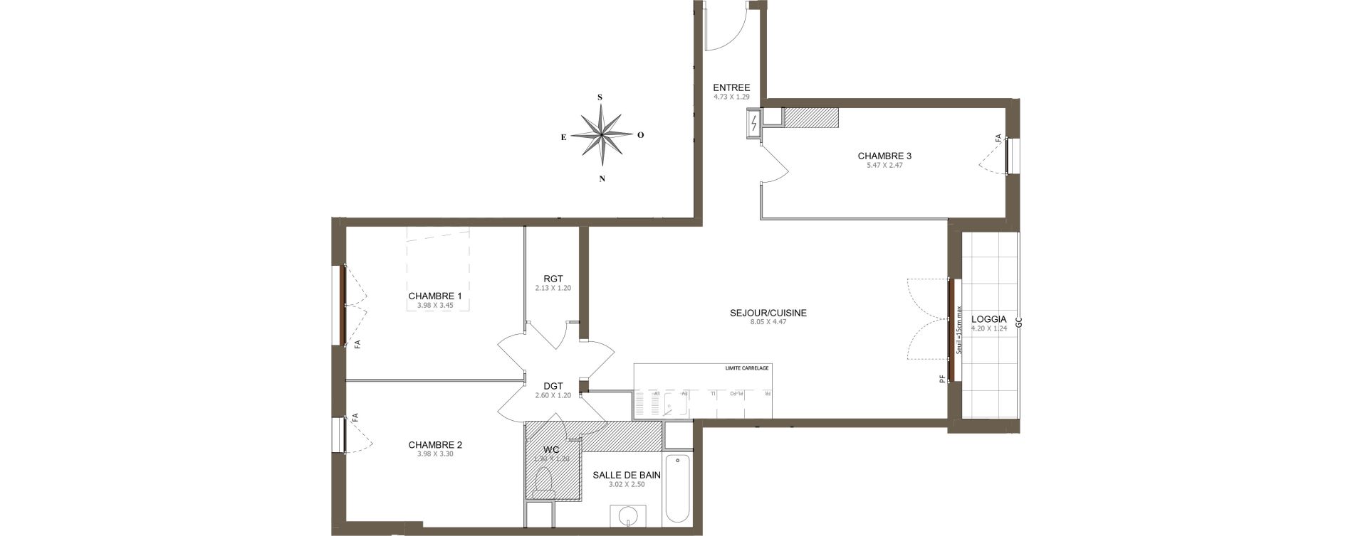 Appartement T4 de 94,70 m2 &agrave; Aubervilliers Centre