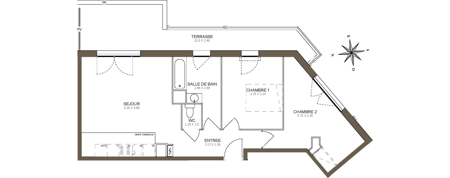Appartement T3 de 64,43 m2 &agrave; Aubervilliers Centre