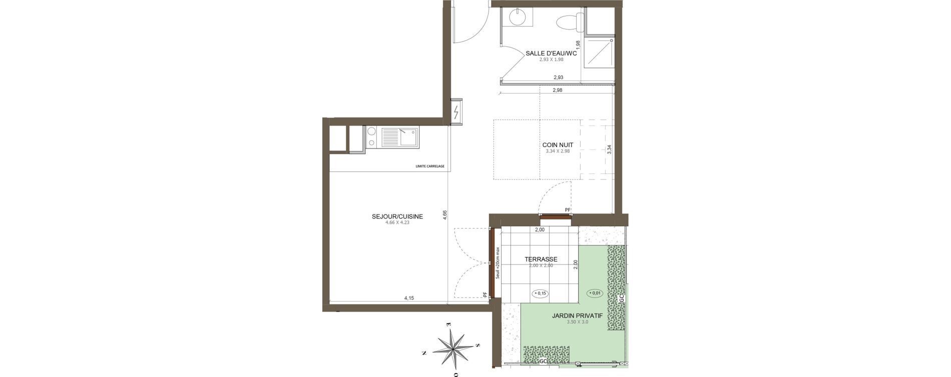 Appartement T1 de 38,40 m2 &agrave; Aubervilliers Centre