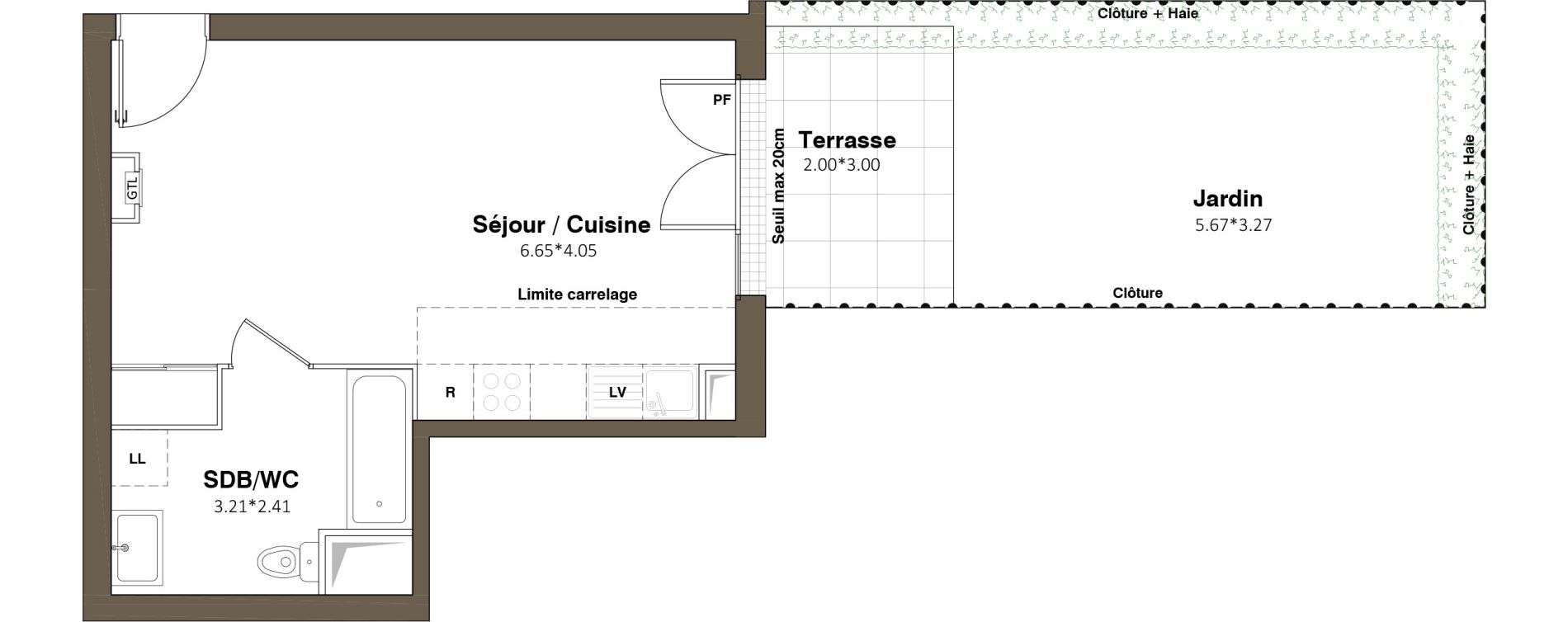 Appartement T1 de 31,52 m2 &agrave; Aubervilliers Paul bert