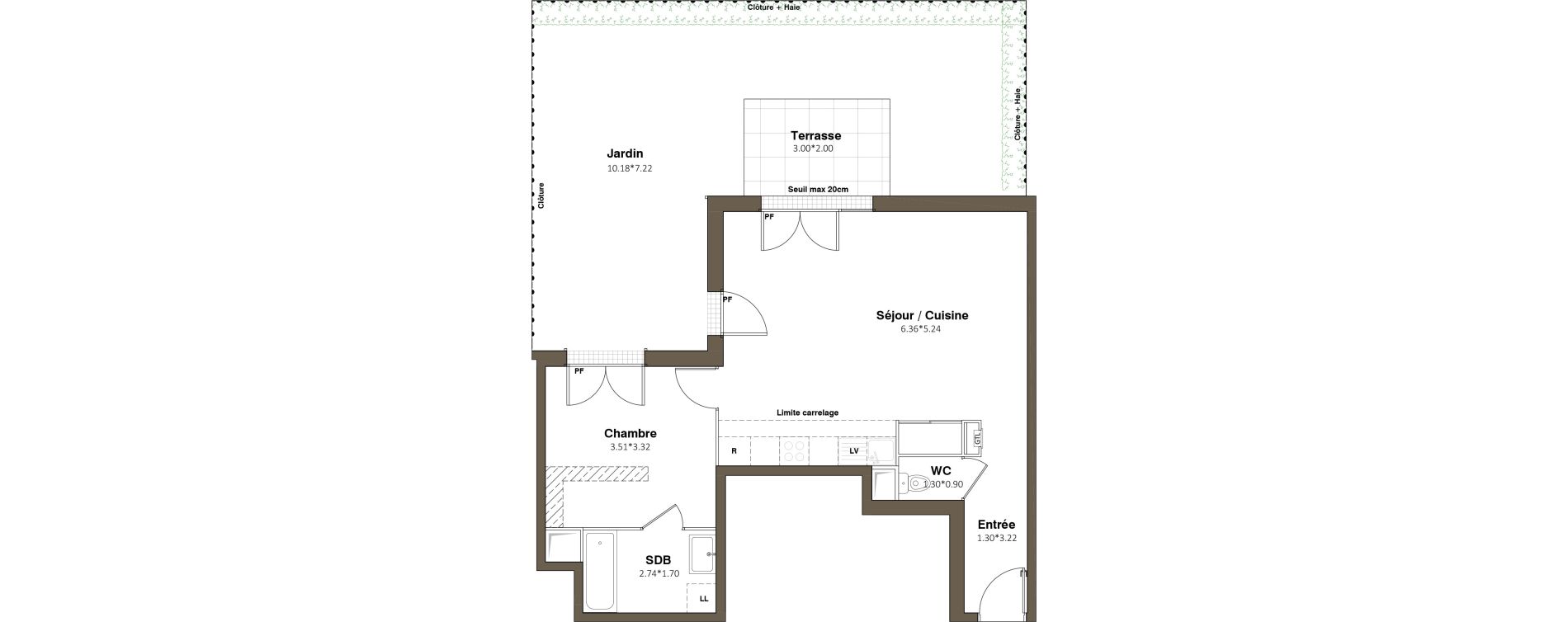 Appartement T2 de 53,79 m2 &agrave; Aubervilliers Paul bert
