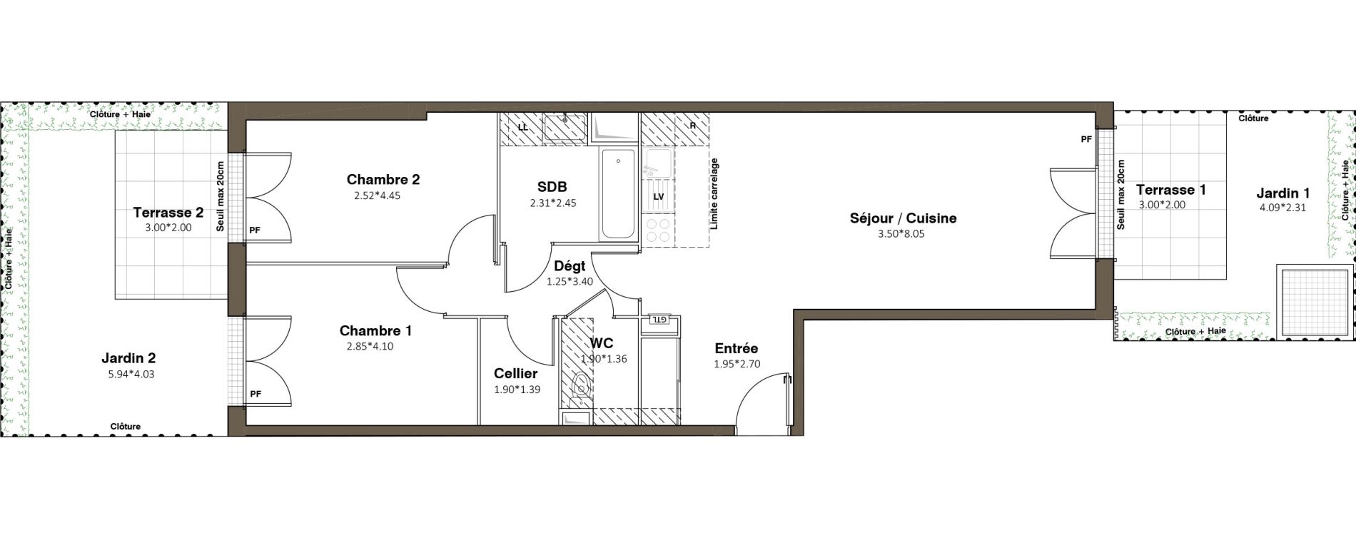 Appartement T3 de 70,06 m2 &agrave; Aubervilliers Paul bert