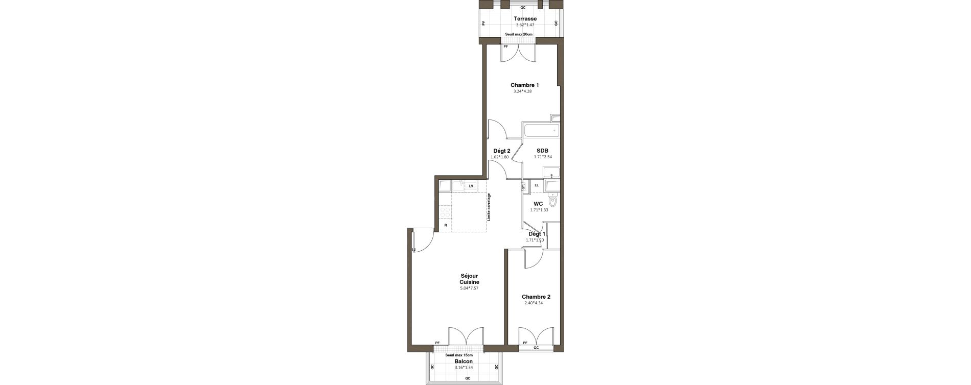 Appartement T3 de 66,42 m2 &agrave; Aubervilliers Paul bert
