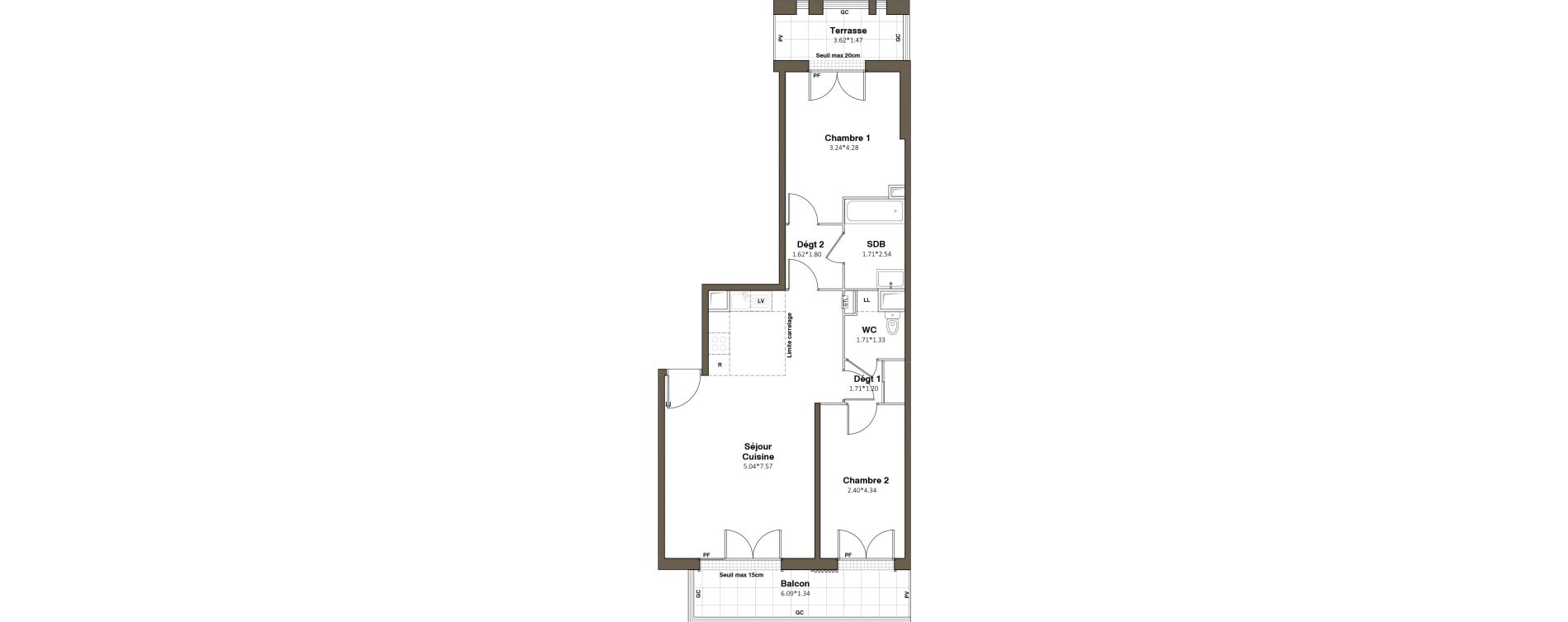 Appartement T3 de 66,42 m2 &agrave; Aubervilliers Paul bert