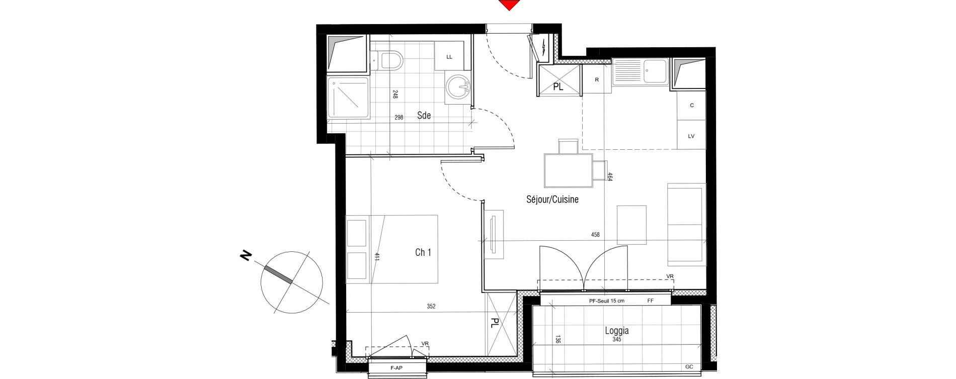 Appartement T2 de 40,98 m2 &agrave; Aubervilliers Paul bert