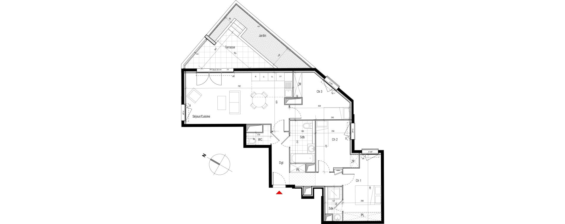 Appartement T4 de 82,98 m2 &agrave; Aubervilliers Paul bert