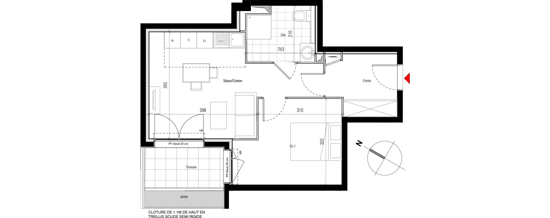 Appartement T2 de 40,17 m2 &agrave; Aubervilliers Paul bert