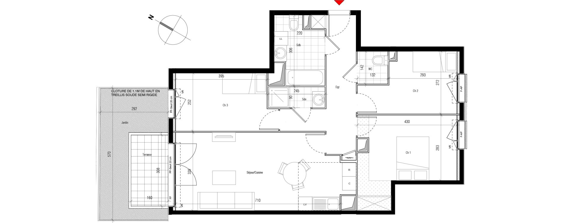 Appartement T4 de 77,93 m2 &agrave; Aubervilliers Paul bert