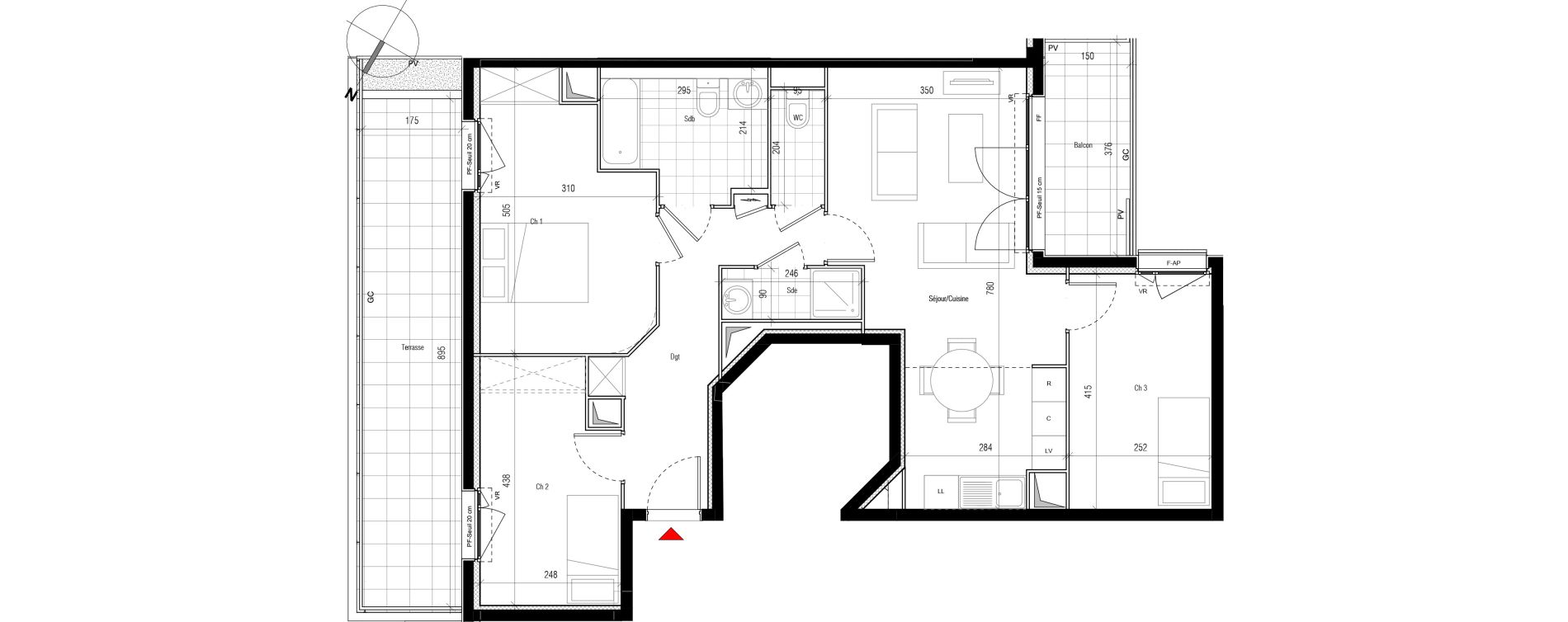Appartement T4 de 78,03 m2 &agrave; Aubervilliers Paul bert
