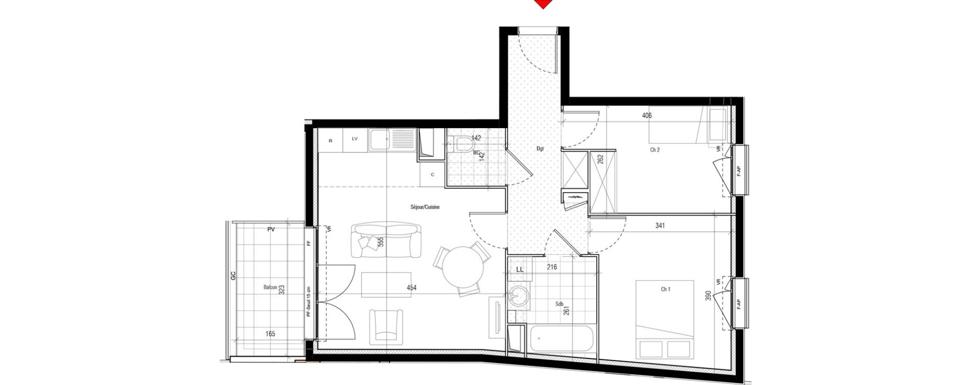 Appartement T3 de 58,17 m2 &agrave; Aubervilliers Paul bert