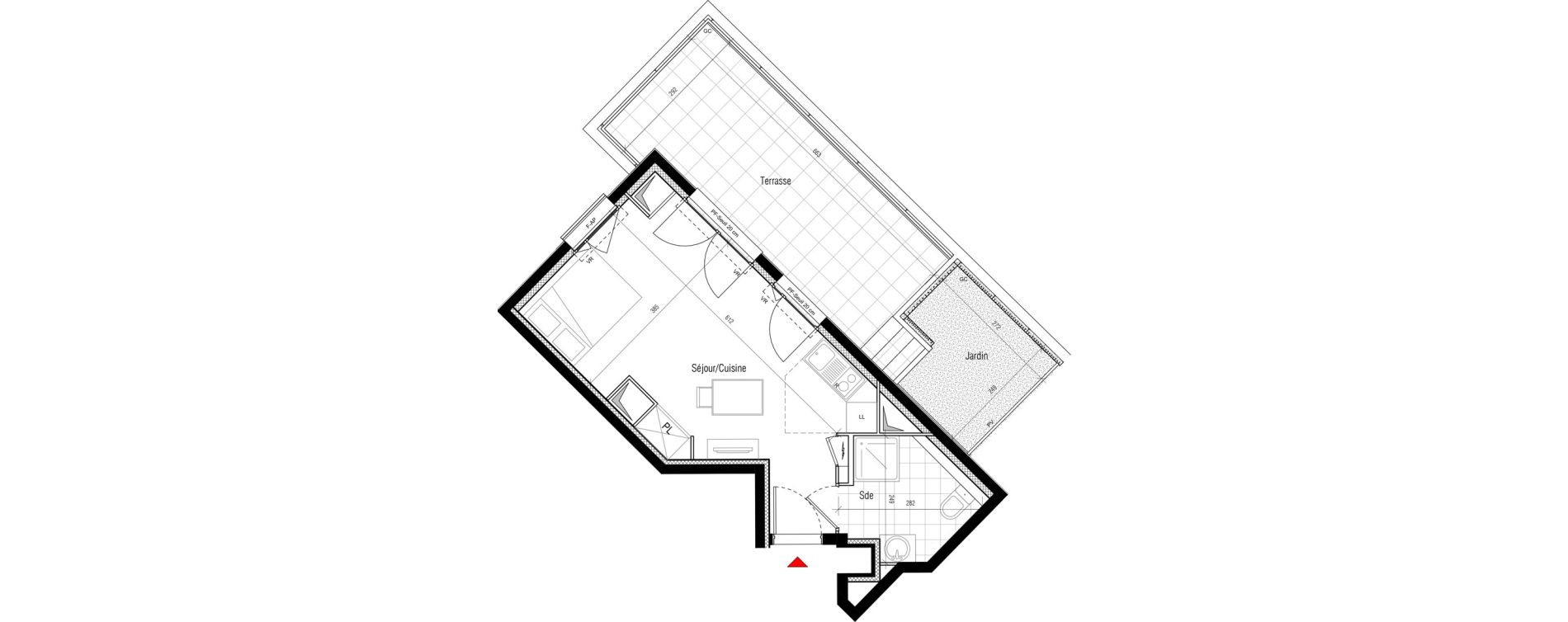 Appartement T1 de 28,17 m2 &agrave; Aubervilliers Paul bert