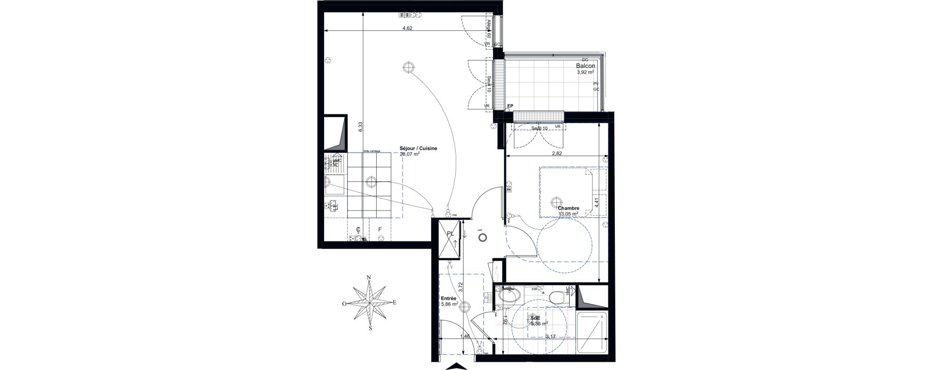 Appartement T2 de 52,34 m2 &agrave; Aubervilliers Landy