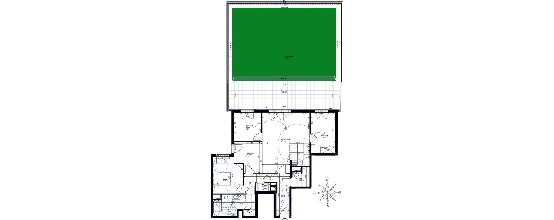 Appartement T5 de 98,56 m2 &agrave; Aubervilliers Landy