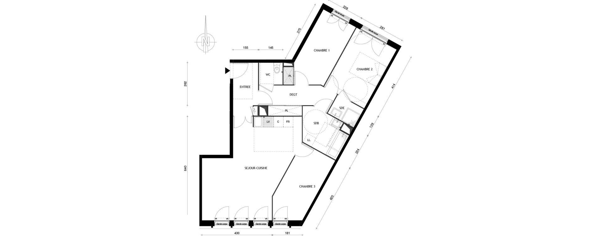 Appartement T4 de 84,00 m2 &agrave; Aubervilliers Centre
