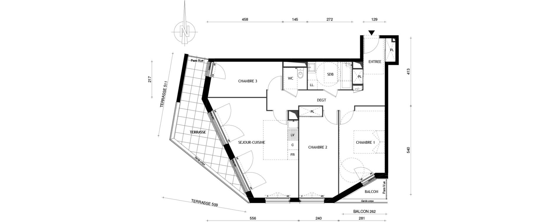 Appartement T4 de 78,40 m2 &agrave; Aubervilliers Centre