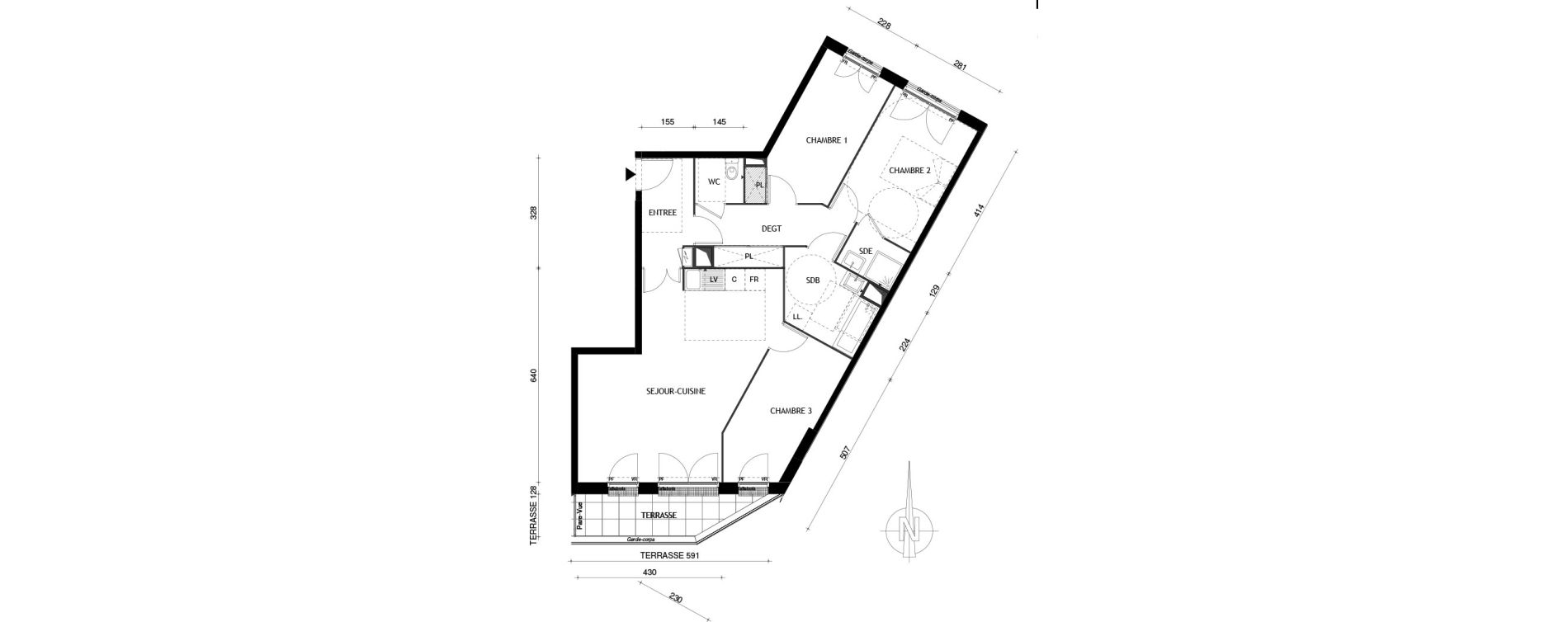 Appartement T4 de 83,80 m2 &agrave; Aubervilliers Centre