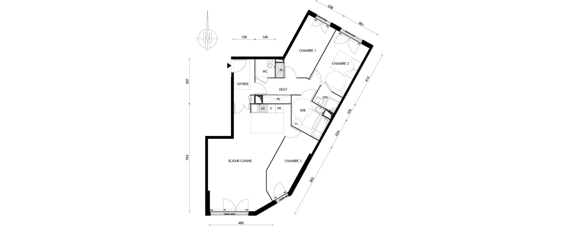 Appartement T4 de 90,70 m2 &agrave; Aubervilliers Centre