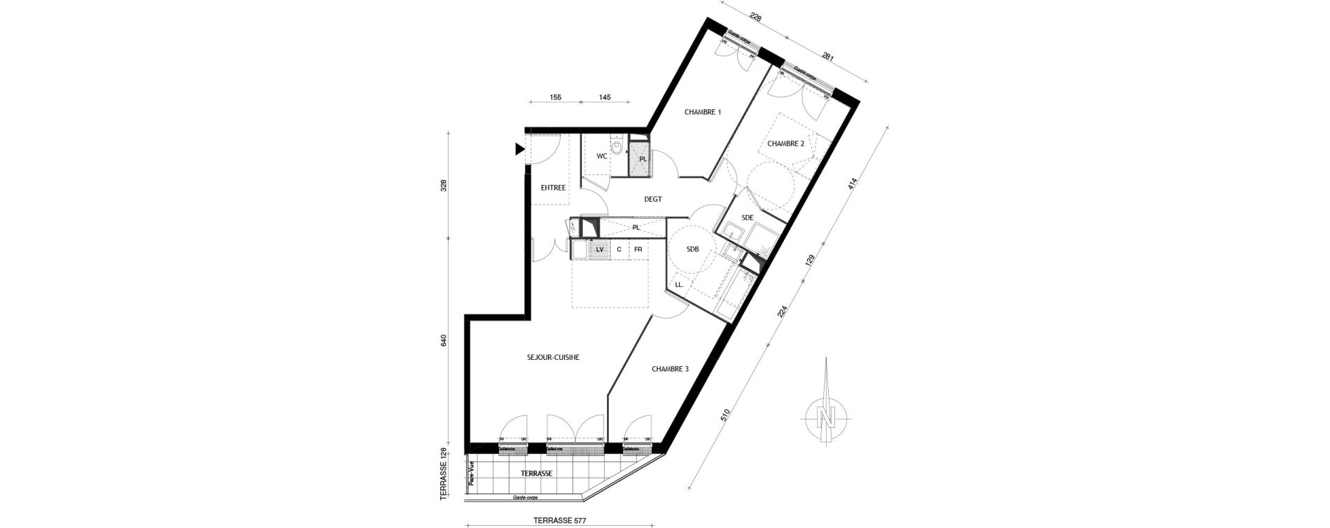 Appartement T4 de 83,40 m2 &agrave; Aubervilliers Centre