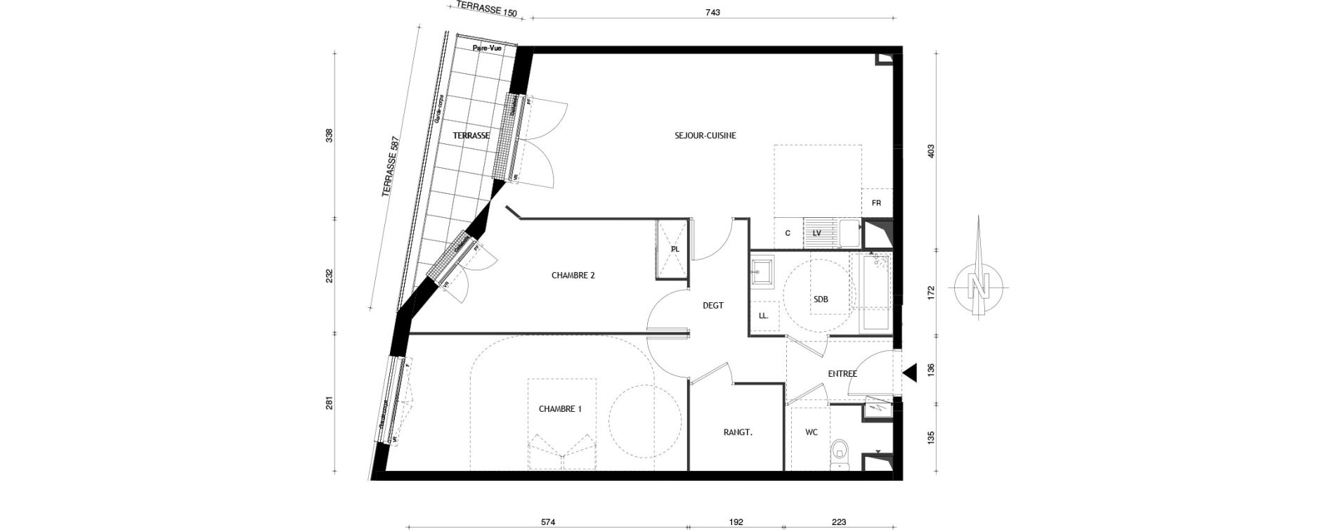 Appartement T3 de 74,50 m2 &agrave; Aubervilliers Centre